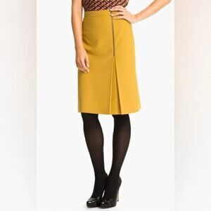 Nordstrom’s Classiques Entier “Notion Weave” Butter Yellow Lined Skirt (Size:2)